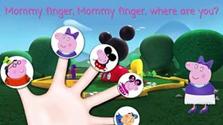 Peppa Pig english Mickey Mouse Finger Family Nursery Rhymes Simple Songs