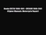 Download Books Honda CR250 1988-1991 - CR500R 1988-2001 (Clymer Manuals: Motorcycle Repair)