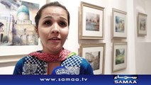 Watercolour Paintings Exhibition at Grandeur - SAMAA TV