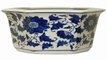 Oriental Furniture 10 Landscape Blue White Porcelain Flower Pot