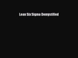 Read Lean Six Sigma Demystified Ebook Free