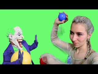 Frozen Elsa vs Joker - Colored Poo Battle! in Real Life Superhero Fun _) (1080p_60fps_H264-128kbit_AAC)