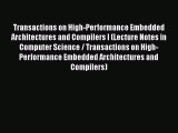 [PDF] Transactions on High-Performance Embedded Architectures and Compilers I (Lecture Notes