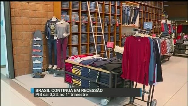 PIB cai 0,3% no primeiro trimestre do ano