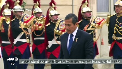 Le président péruvien Ollanta Humala reçu par François Hollande