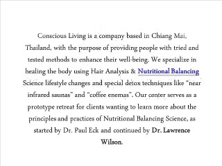 Are you looking for nutritional balancing retreat