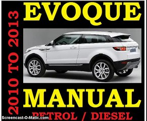 evoque range rover service workshop repair manual pdf download