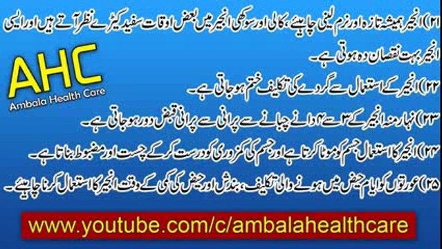 Anjeer Ke Faide In Urdu - Top 30 Best Health Benefits of Figs (Anjeer)