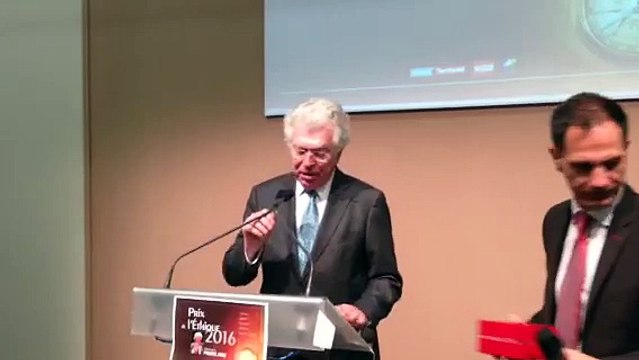 Remise du Prix de l'éthique à Pierre Joxe