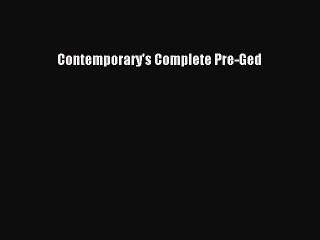 Read Contemporary's Complete Pre-Ged Ebook Online