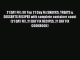 Downlaod Full [PDF] Free 21 DAY FIX: 30 Top 21 Day Fix SNACKS TREATS & DESSERTS RECIPES with