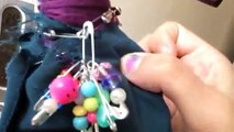 Doll jewellery tutorial safety pin necklace with beads