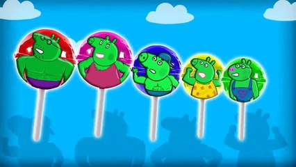 Peppa Pig hulk Finger Family   nursery rhymes lyrics 3