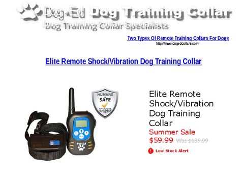 Two types of remote training collars for dogs