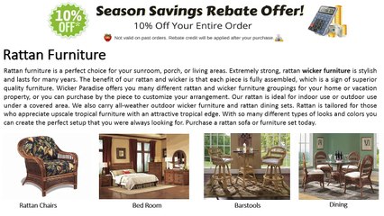Wicker Paradise Shop all Finest quality Wicker Furniture