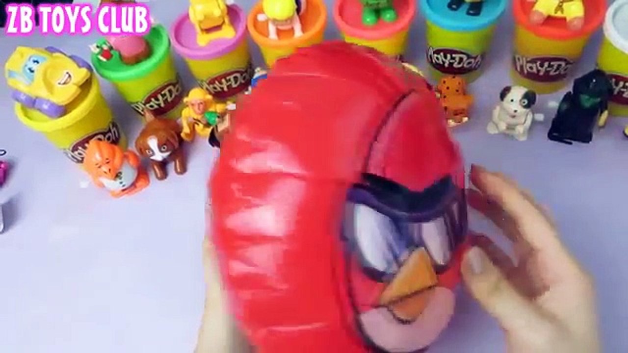 Play Doh Peppa Pig Kinder surprise eggs Hello Kitty Angry Birds
