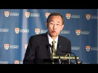Ban Ki-moon on the urgency for action on climate change