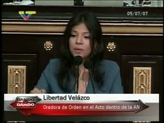 Libertad Velasco da discurso 5 de Julio 2007 (fragmentos)