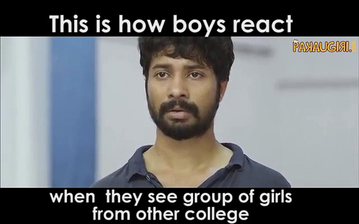 Reaction of Boys when they see Other college Girls