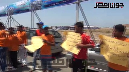 فرقة أنقاذ شاطىء جمصة تنظم ووقفة أثناء مرور المحافظ لوضع حجر أساس جمعية أصدقاء مرضى الجهاز الهضمى بجمصة