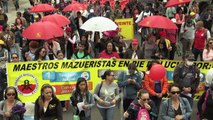 Campesinos y docentes de Colombia protestan para exigir mejoras