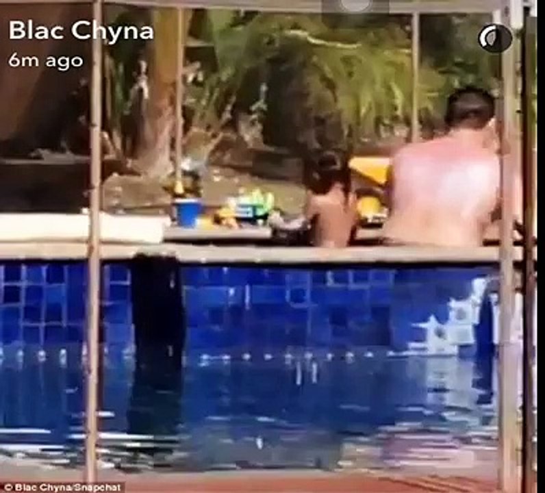 Rob Kardashian goes shirtless enjoys pool Blac Chyna s son King Cairo