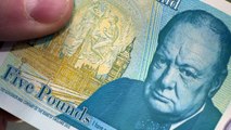 Britain's first plastic five pound note unveiled