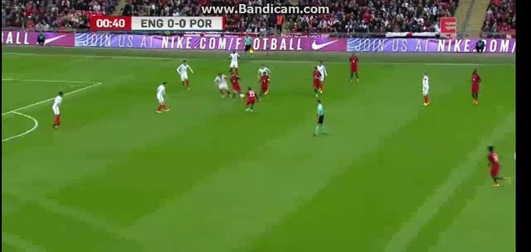 Portugal 1st Big Chance - England 0-0 Portugal - 02-06-2016