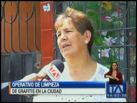 Operativo de limpieza de grafitis de la ciudad