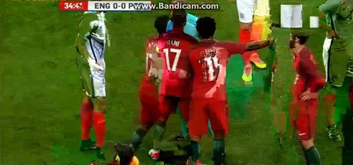 Bruno Alves Red CARD - England 0-0 Portugal - 02-06-2016