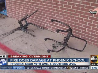 Fire damages Phoenix school
