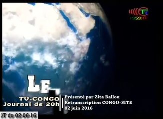 Journal de 20h TVCongo du mercredi 02 juin 2016 -By Congo-Site