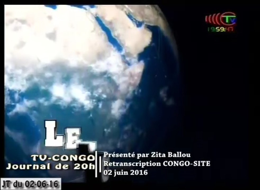 Journal de 20h TVCongo du mercredi 02 juin 2016 -By Congo-Site