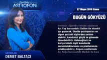 27 Mayıs 2016 Cuma Bugün Gökyüzü