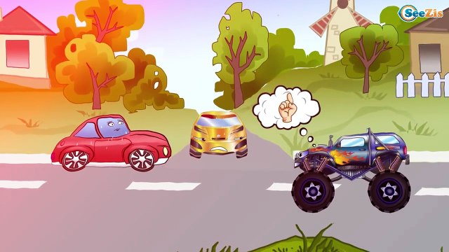 ✔ Monster Truck, Coches de carreras. Caricaturas de carros. Coches Para Niños. Tiki Taki Coches
