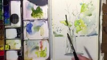 Pretty White Lilies Painted fast in Watercolor- by Chris Petri