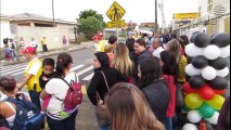 Bombeiros simulam atropelamento para alunos de Cmei