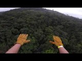 Guy Enjoys Crazy Superman Zipline in Costa Rica
