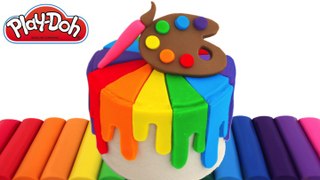 Learn Colors with a Play-Doh Artist Cake * Creative DIY Fun for Kids * RainbowLearning