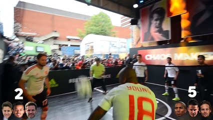 Mata, Herrera & Jez VS Young, Blind & Billy | EPIC Football Tennis Battle