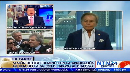 "No hay mucho que celebrar" tras declaración aprobada en la OEA sobre Venezuela: Diego Arria en NTN24