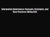 PDF Information Governance: Concepts Strategies and Best Practices (Wiley CIO) Free Books