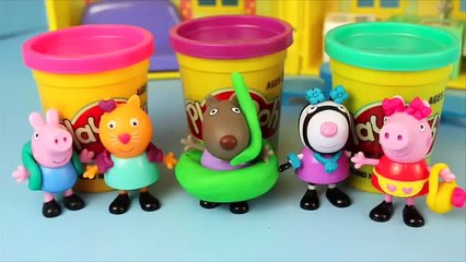 Peppa Pig Sleepover PLAY DOH Costume Dress Up Zoe Zebra Candy Cat Slumber Party DisneyCarToys