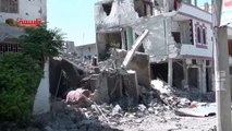 فلاش تلبيسة 25 7 2012 الموافق 6 رمضان أحد المنازل التي تعرضت للقصف