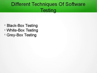 Software Testing Techniques