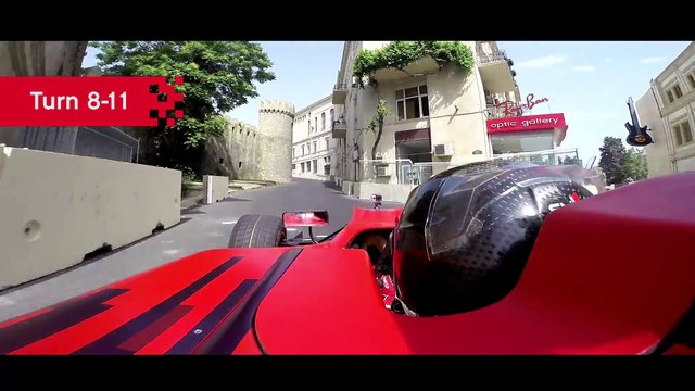 VÍDEO: Primera vuelta al circuito urbano de Bakú