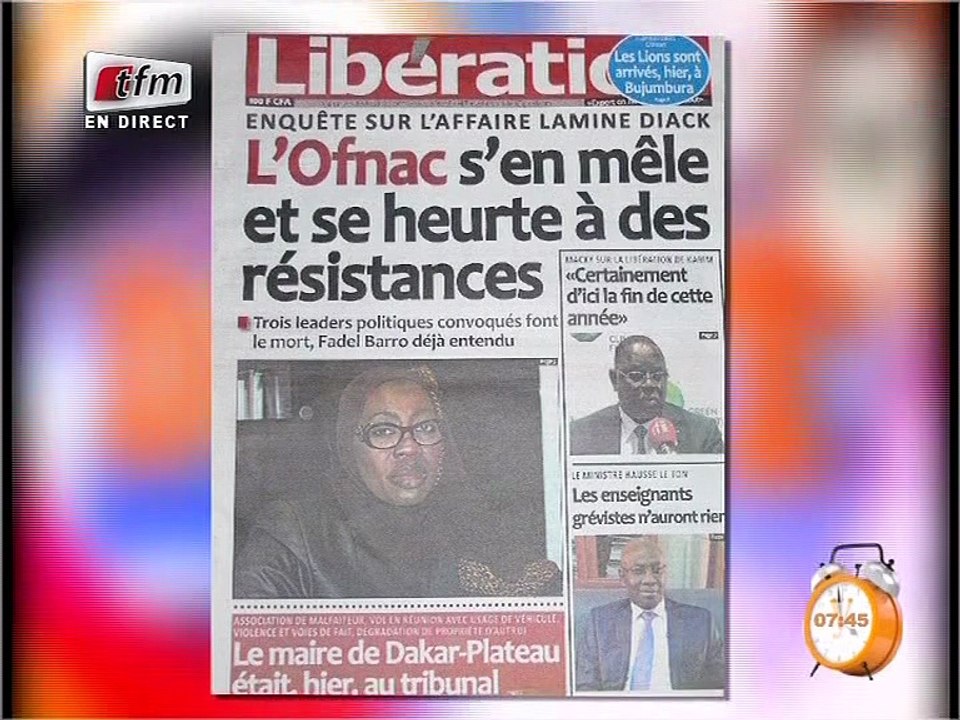 Revue de presse de la TFM du 03 juin 2016