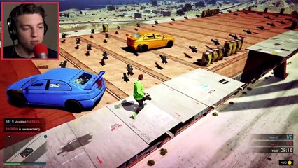 CRAZY MINIGUN DEFENSE DUEL! (GTA 5 Funny Moments)