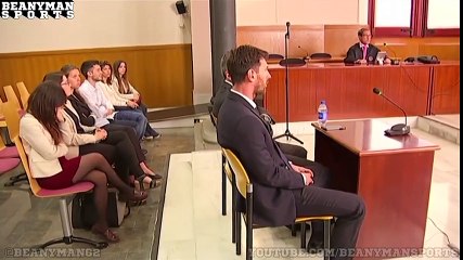 Footage of Lionel Messi defending himself in front of Spanish court