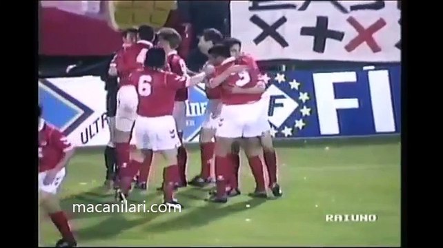 04.03.1993 - 1992-1993 UEFA Cup Quarter Final 1st Leg Benfica 2-1 Juventus